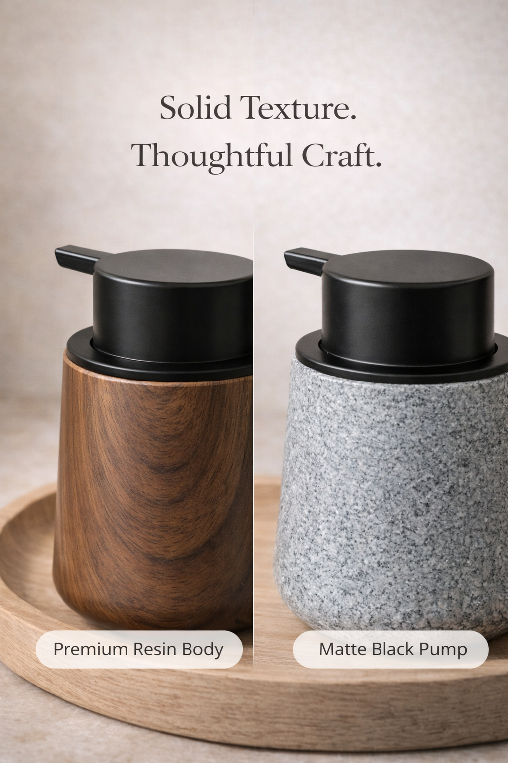 Foaming Soap Dispenser – Wood Grain Edition
