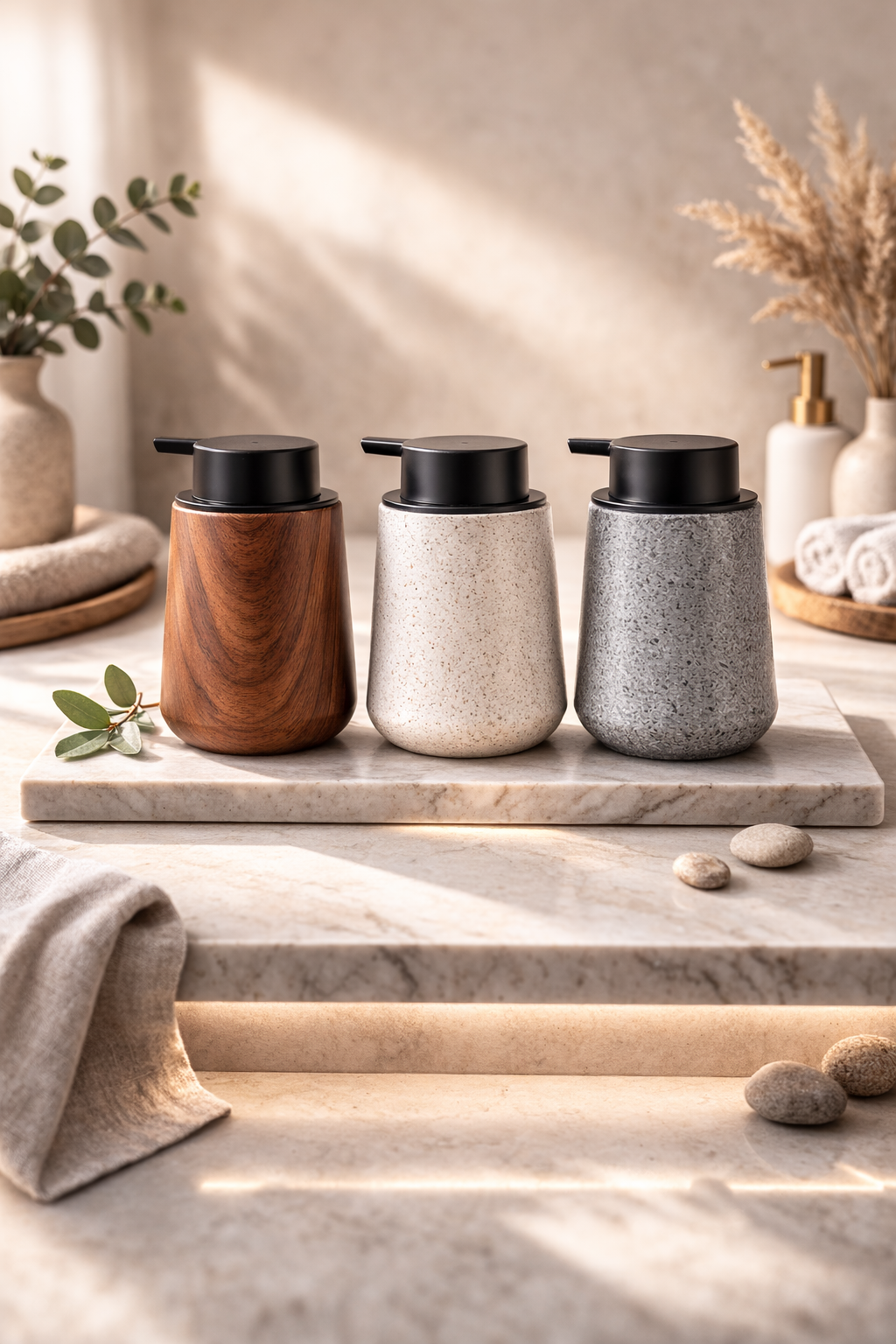 Foaming Soap Dispenser – Wood Grain Edition